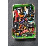 A box of play worn die cast vehicles, Corgi,