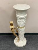 A Barker and Stonehouse Grecian style pedestal plant stand,