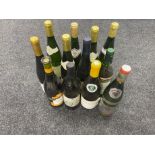 A tray of twelve assorted bottles of wine