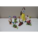 A set of Japanese Disney Snow White and the seven dwarves figures (8)