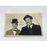 Laurel and Hardy : A black and white photograph,