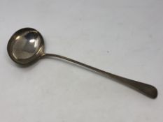 A George III silver soup ladle, London 1791m length 34cm CONDITION REPORT: 151.7g.