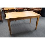 An oak kitchen table