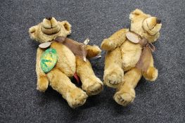 Two Aurora millennium teddy bears with growlers