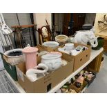 A large quantity of assorted planters,