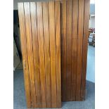 A pair of mahogany interior doors