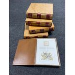 Four Windsor sovereign stamp albums in slip covers with inserts together with a songbirds of the