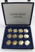 A Legendary Aircraft collection coin set, in display box.