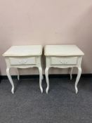Two Laura Ashley single drawer bedside stands,