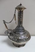 A white metal ewer height 27.