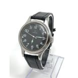 A stainless steel Omega Air Ministry issue pilot's centre seconds wristwatch,