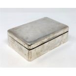 A large silver cigarette box, width 20.