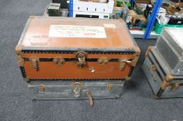 Two early twentieth century travelling trunks