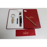 A boxed Shaeffer pen set with 14ct gold nib together with a further Cross pen