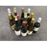 A tray of twelve assorted bottles of wine
