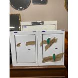 Three metal medical cabinets with keys