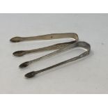 Two pairs of Georgian silver sugar tongs (2) CONDITION REPORT: 70.6g gross.