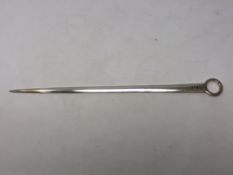 A George III silver meat skewer, maker RC,