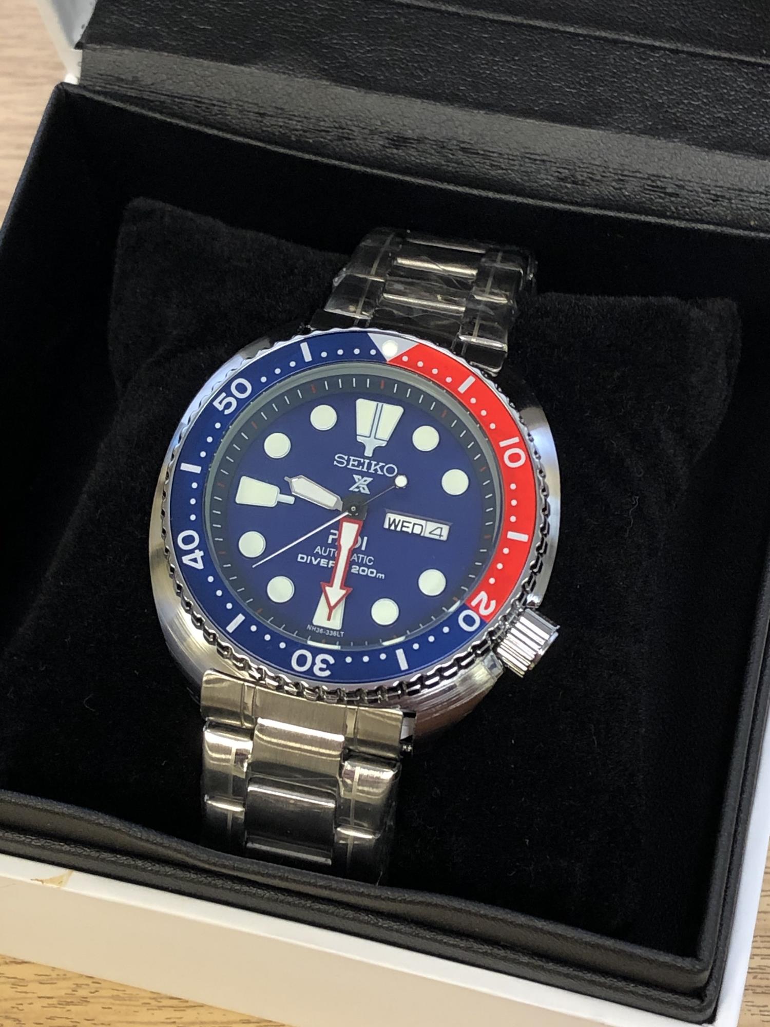 *** Withdrawn *** A gent's stainless steel Seiko PADI Turtle automatic diver's watch in box