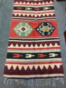 An old woolen Kilim rug,