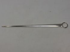 A George III silver meat skewer, William Eley/William Fearn,