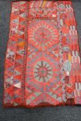 A Suzni kilim runner,