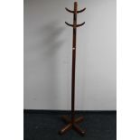 A mid 20th century teak hat and coat stand