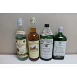 Four bottles of alcohol - Gordons Special dry London gin, White Satin London gin,