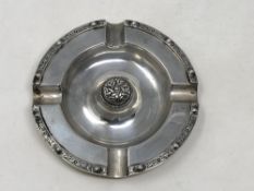 A circular Lindisfarne silver ashtray, diameter 12cm CONDITION REPORT: 120g.