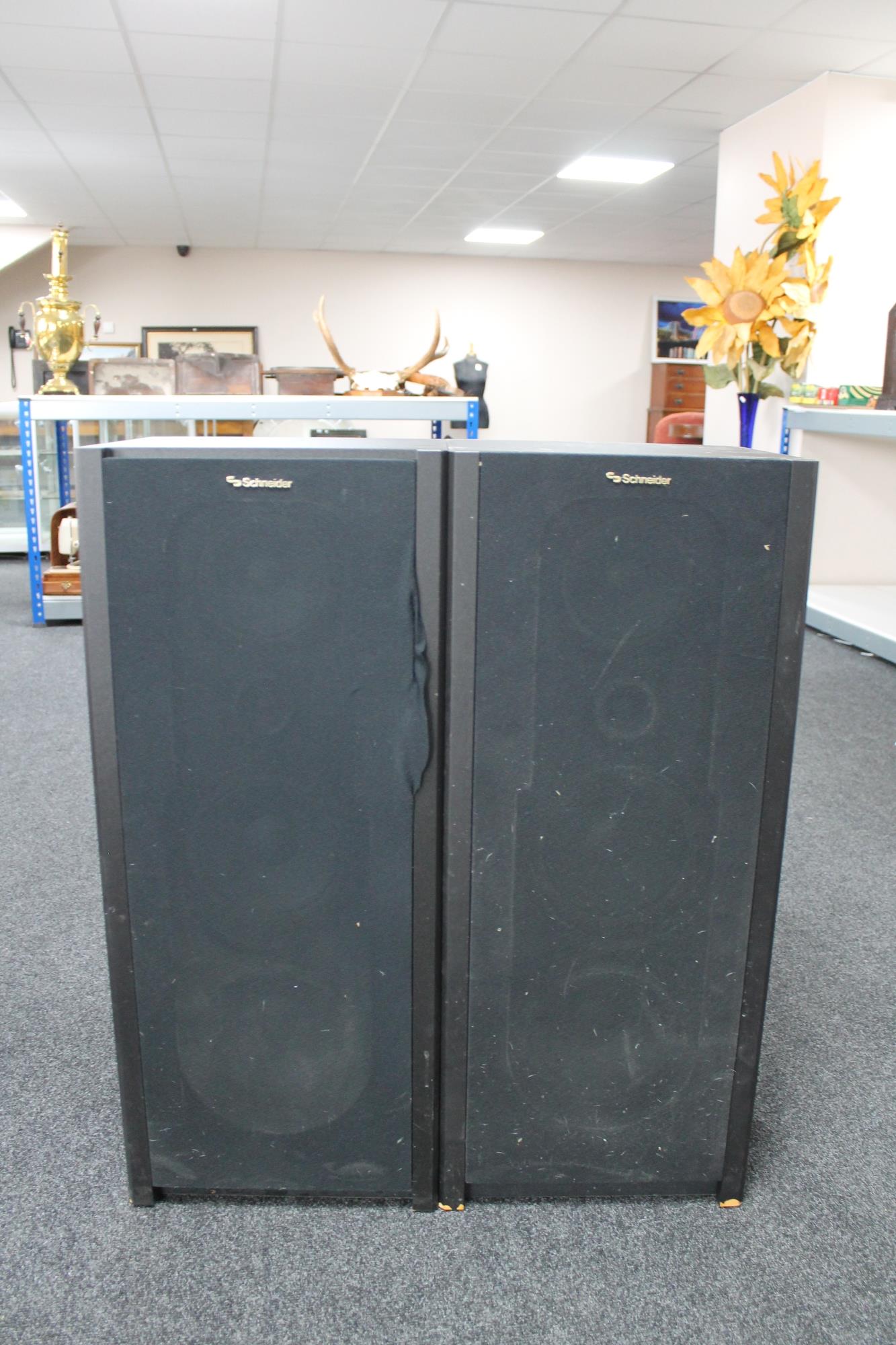 A pair of Schneider floor standing speakers