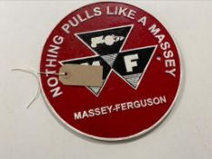 A cast iron plaque - Massey Ferguson