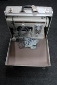 A cased Brother electric sewing machine (continental wiring)