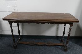 An Edwardian mahogany hall table