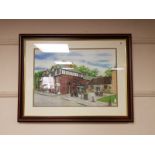 Ginty Bewick : The Diamond Inn, Ponteland, colour chalks, signed, dated '99, 44 cm x 62 cm, framed.