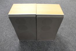 A pair of Bang & Olufsen Beovox S45-2 teak cased speakers