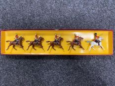 A boxed set of five Britains Crimea War Series lead figures on horseback