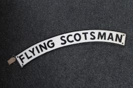 A cast iron sign - Flying Scotsman