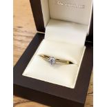 An 18ct gold brilliant-cut solitaire diamond ring, the stated diamond weight 0.25 carat, size N.