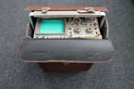A Hamag 60 mhg oscilloscope model 605 in carry case
