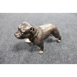 A cast iron figure of a bull dog
