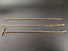 Three 9ct gold bracelets CONDITION REPORT: 7.1g.