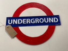 A cast iron plaque - Underground