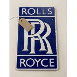 A cast iron plaque - Rolls Royce