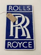 A cast iron plaque - Rolls Royce