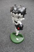 A cast iron Betty Boop door stop