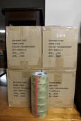 Four boxes of thirty six rolls of transparent packing tape