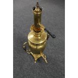 An antique brass samovar