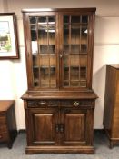 A late Victorian mahogany bookcase, width 106 cm,