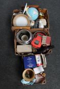 Three boxes of miscellaneous - electricals, glass ware,
