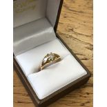 An 18ct gold old-cut diamond solitaire ring,